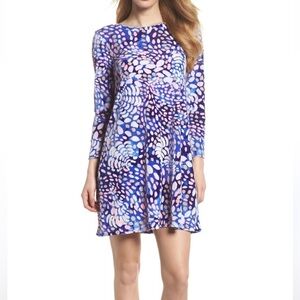 Lilly Pulitzer Olive Dress Beckon Blue Sparkling Grotto SIZE LARGE